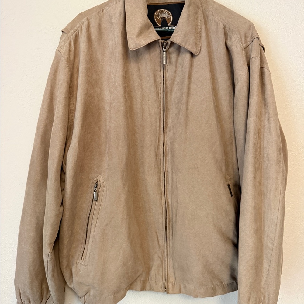 Weatherproof Men's Beige Suede Lightweight Jacket size L
